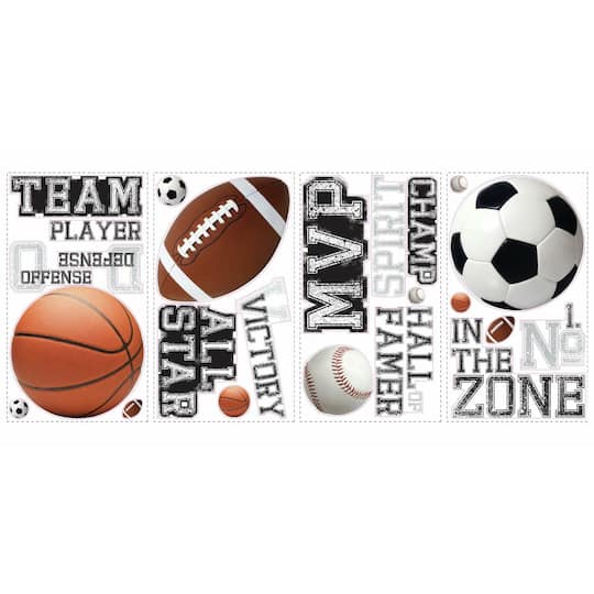 RoomMates All Star Sports Saying Peel & Stick Wall Decals | Michaels®